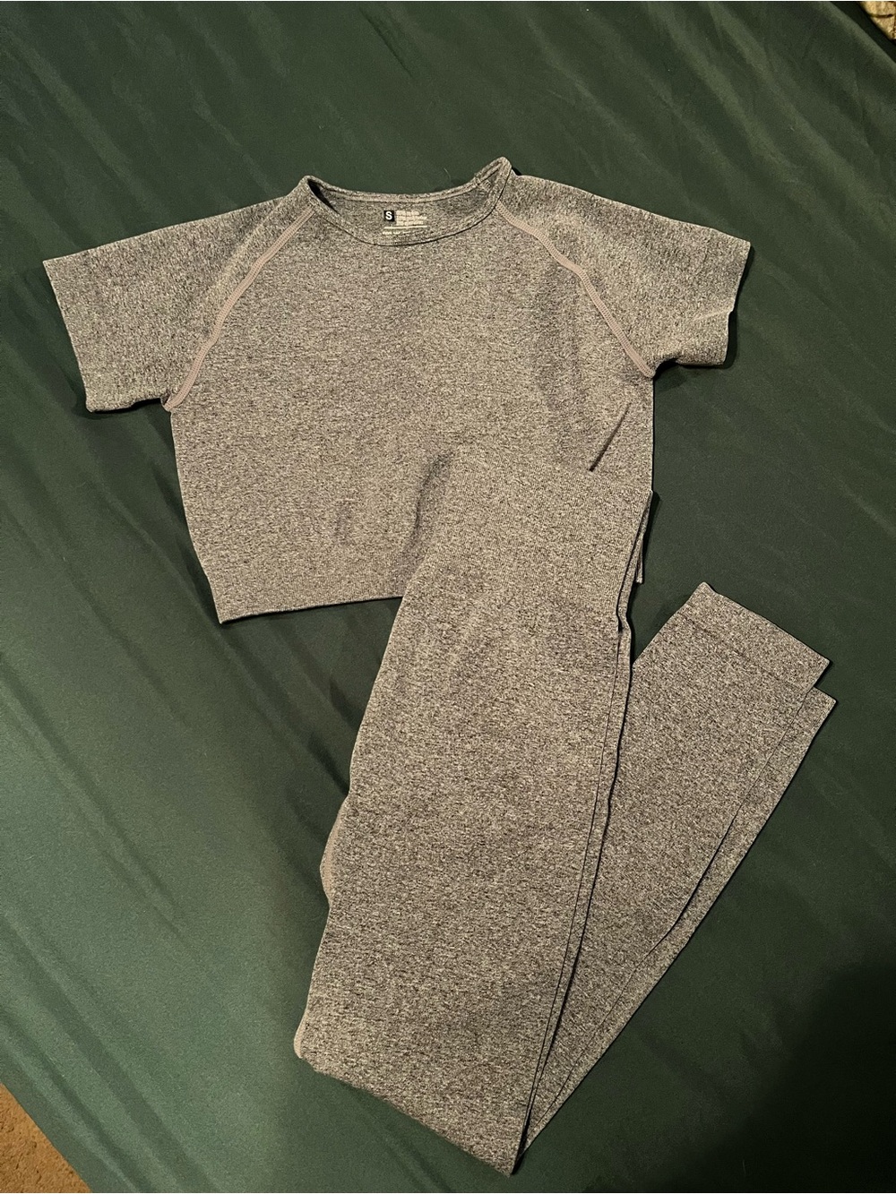 Women's Heather Gray Two-Piece Athletic Wear Set